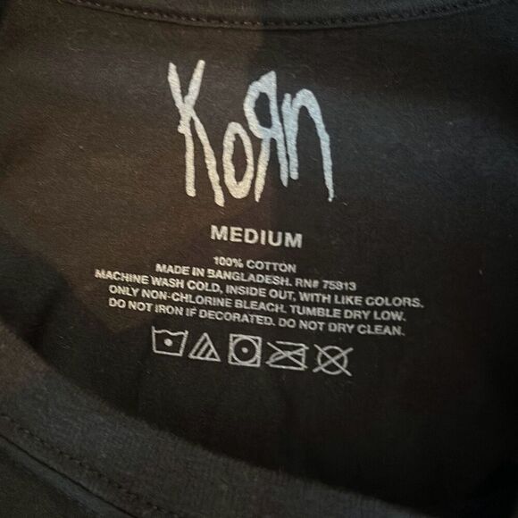 Korn 2021 Black Band Tee Concert Cotton Shirt size M Medium - Picture 5 of 5